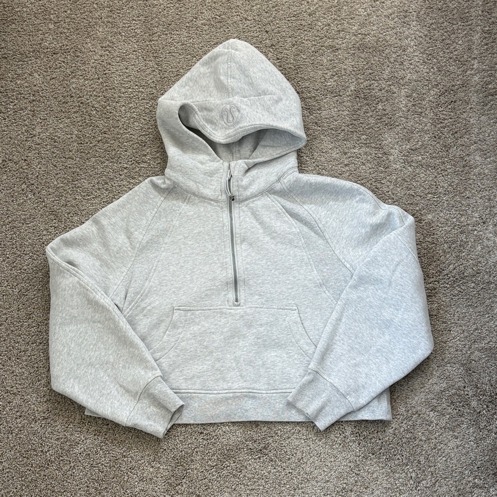 lululemon athletica Light Gray Half-Zip Hoodie